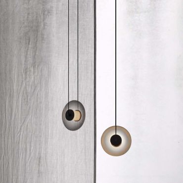 Nova Luce Ballet - hanglamp - Ø 26 x 200 cm - 8W dimbare LED incl. - zandzwart en rokerig grijs