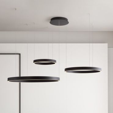 Nova Luce Elowen - hanglamp - 148 x 250 x 106 cm - 181W dimbare LED incl. - zandzwart