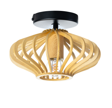 ETH Tess - plafondlamp - Ø 25 x 11 cm - lichtbruin