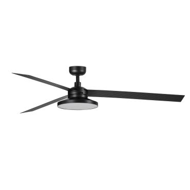 Faro Cruiser Tak 3 XL - plafondventilator met licht - Ø 160 cm - mat zwart - 2700K