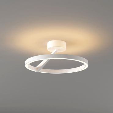 Artdelight Oregon - plafondlamp - Ø 33 x 14,1 cm - 2 x 15W dimbare led incl. - wit