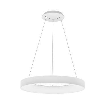 Nova Luce Rando Thin - hanglamp - Ø 60 x 120 cm - 50W dimbare LED incl. - zandwit - witte lichtkleur