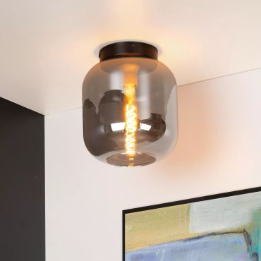 Lucide Joanet - plafondverlichting - Ø 25 x 28,5 cm -fumé