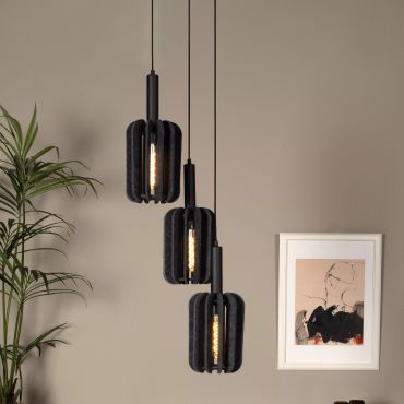 Lucide Rafal - hanglamp - Ø 50 x 183 cm - grijs