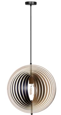 ETH Woody - hanglamp - Ø 43,5 x 200 cm - bruin en zwart