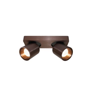 Artdelight Laguna - opbouwspot 2L - 22 x 8,5 x 9,5 cm - 2 x 6W dimbare LED incl. - brons geborsteld