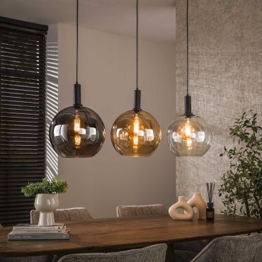 Vico Sfera - hanglamp - 95 x 9 x 150 cm - artic zwart