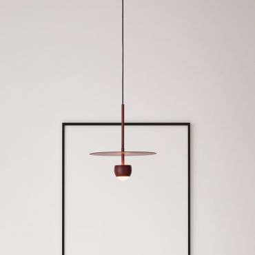 Nova Luce Edem - hanglamp - Ø 30 x 217 cm - 8W LED incl. - rood