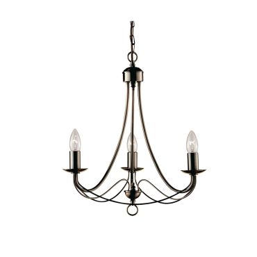 Searchlight Maypole - luster - Ø 46 x 100 cm - antiek messing