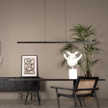 Lucide Sigma - hanglamp - 147,7 x 8,2 x 150 cm - 36W dimbare LED incl. - zwart