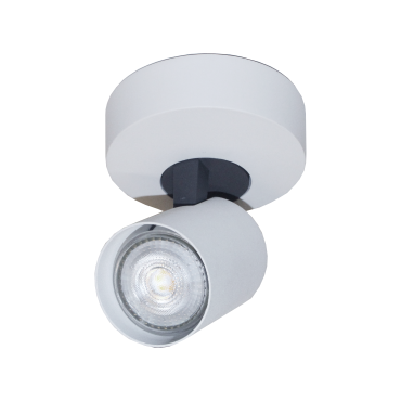 Artdelight Vivaro - opbouwspot 1L - Ø 10,2 x 12 cm - wit en antraciet