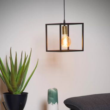 Lucide Ruben - hanglamp - 22 x 22 x 150 cm - zwart