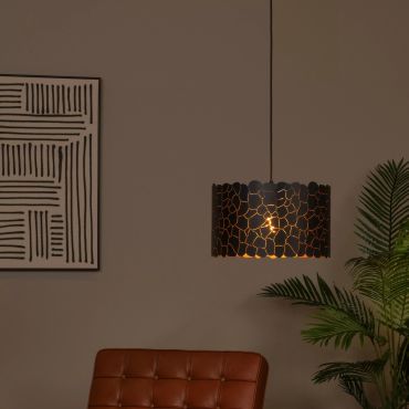 Lucide Almelo - hanglamp - Ø 40 x 155 cm - zwart