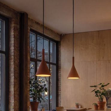 VK Lighting Remy - hanglamp - Ø 16,5 x 150 cm - terracotta