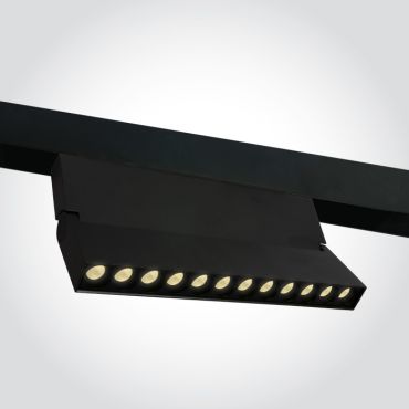 ONE Light magnetisch railsysteem MINI &amp; MIDI - kantelbare linear - railspot - 24,8 x 2,5 x 12 cm - 20W LED incl. - zwart