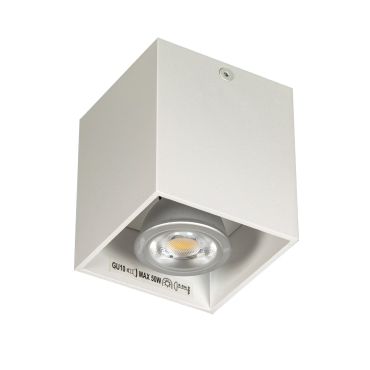 VK Simio Square - opbouwspot - 8,2 x 8,2 x 9,5 cm - wit