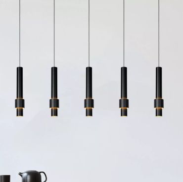 Lucide Margary - hanglamp - 103 x 8 x 169 cm - 5 x 4,2W dimbare LED incl. - zwart