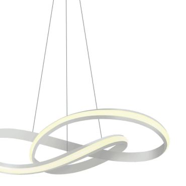 ONE Light Swirl - hanglamp - Ø 60 x 150 cm - 30W LED incl. - wit