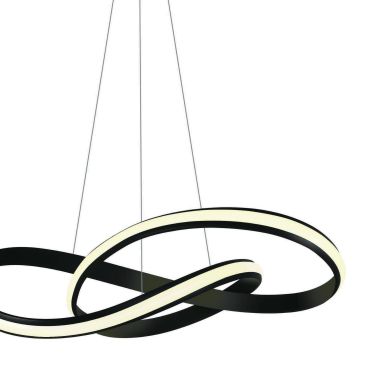 ONE Light Swirl - hanglamp - Ø 60 x 150 cm - 30W LED incl. - zwart