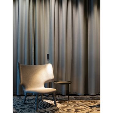 Nova Luce Aila - hanglamp - Ø 5,6 x 120 cm - zandzwart