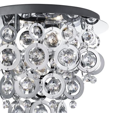 Searchlight Nova - plafondverlichting - Ø 35 x 29 cm - chroom