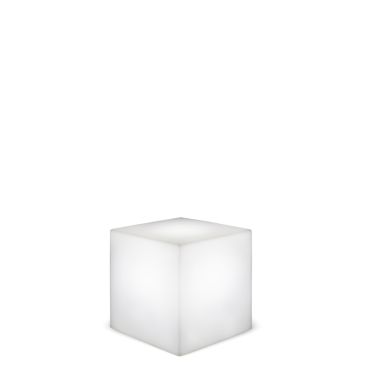 New Garden Cuby - oplaadbare tafellamp op zonne-energie met afstandsbediening - 32 x 32 x 32 cm - 1W RGB LED incl. - IP65 - wit
