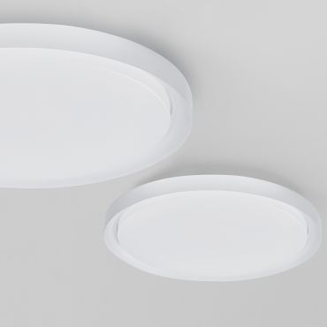 Nova Luce Troy - plafondverlichting - Ø 56 x 7,5 cm - 50W dimbare LED incl. - mat wit
