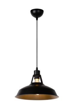 Lucide Brassy-bis - hanglamp - Ø 31 x 149 cm - zwart