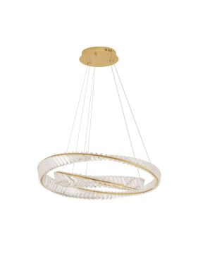 Nova Luce Aurelia - hanglamp - Ø 80 x 150 cm - 72W dimbare LED incl. - goud