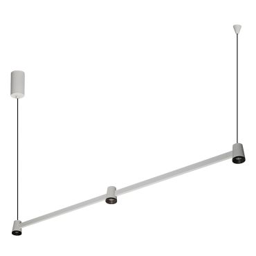 VK Lighting Iris - hanglamp - 103,9 x 165 cm - 3x 5W dimbare LED incl. - wit en zwart
