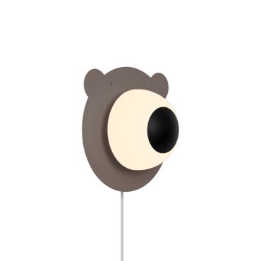 Nordlux Bruna Bear - wandverlichting - Ø 16 x 25 cm - bruin