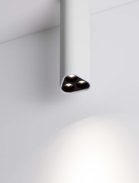 Nova Luce Etho - plafondlamp - 5 x 20 x 5 cm - 6W LED incl. - zandwit en zwart