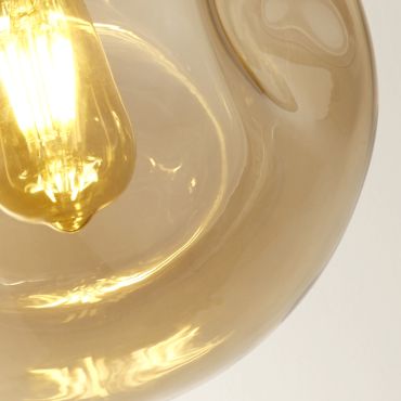 Searchlight Punch - hanglamp - 121 x 120 cm - zwart en champagne