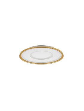 Nova Luce Figin - plafondlamp met afstandsbediening- Ø 60 x 6,5 cm - 49W dimbare LED incl. - zandgoud