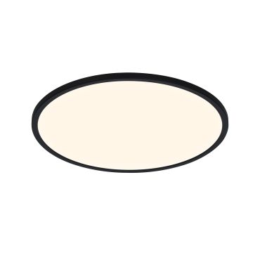 Nordlux Oja - plafondverlichting - Ø 42,4 x 2,3 cm - 19W LED incl. (3000K/4000K) - zwart