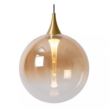 Lucide Gisela - hanglamp - Ø 36 x 150 cm - 3 x 3,6W  dimbare LED incl. - amber
