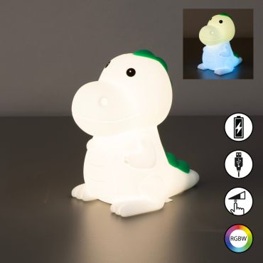 Fischer &amp; Honsel Poldi - nachtlampje - 13,5 x 8,5 x 14 cm - 0,7W RGBW LED incl. - wit