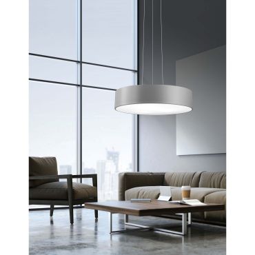 Nova Luce Roda - hanglamp - Ø 60 x 120 cm - 46W LED incl. - grijs