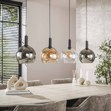 Vico Sfera - hanglamp - 120 x 9 x 150 cm - artic zwart
