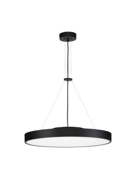 Nova Luce Perfect Profile - hanglamp op afstandsbediening - Ø 40 x 120 cm - 24W dimbare LED incl. - 2700K-6000K - zwart