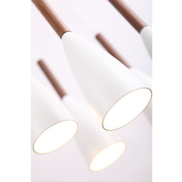 Maxlight Soft - hanglamp - Ø 50 x 120 cm - wit en bruin