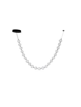 Nova Luce Ifos - hanglamp - 10 x 280 cm - 91W dimbare LED incl. - zandzwart en chroomkleurig metaal