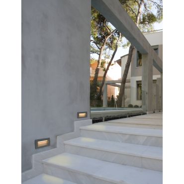 Faro Sedna - inbouw wandverlichting - 14 x 7,2 x 7 cm - 3W LED incl. - IP65 - donkergrijs