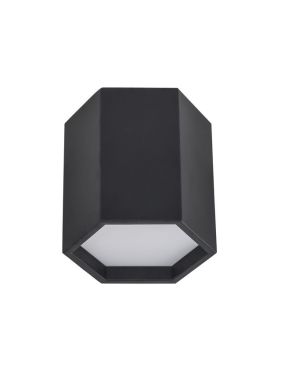 Nova Luce Samba - plafondlamp - 25 x 20 cm - 10W LED incl. - zandzwart