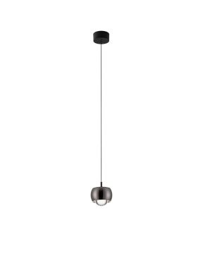 Nova Luce Conga - hanglamp - Ø 9,6 x 140 cm - 13W LED incl. - zwart chroom