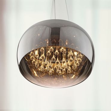 Maxlight Moonlight - hanglamp - Ø 40 x 145 cm - chroom