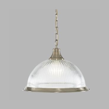 Searchlight American Diner - hanglamp - Ø 34 x 78 cm - antiek messing