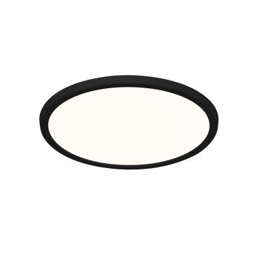 Nordlux Oja - plafondverlichting - Ø 29,4 x 2,3 cm - 15W LED incl. (3000K/4000K) - zwart