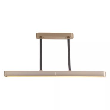 Searchlight Linear LED - verlengbare hanglamp - 128-178 x 17 x 180 cm - 100W dimbare LED incl. - champagne