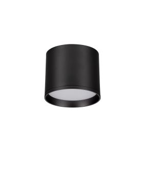Nova Luce Ziaza - plafondlamp - Ø 10 x 8,6 cm - 10W LED incl. - zandzwart